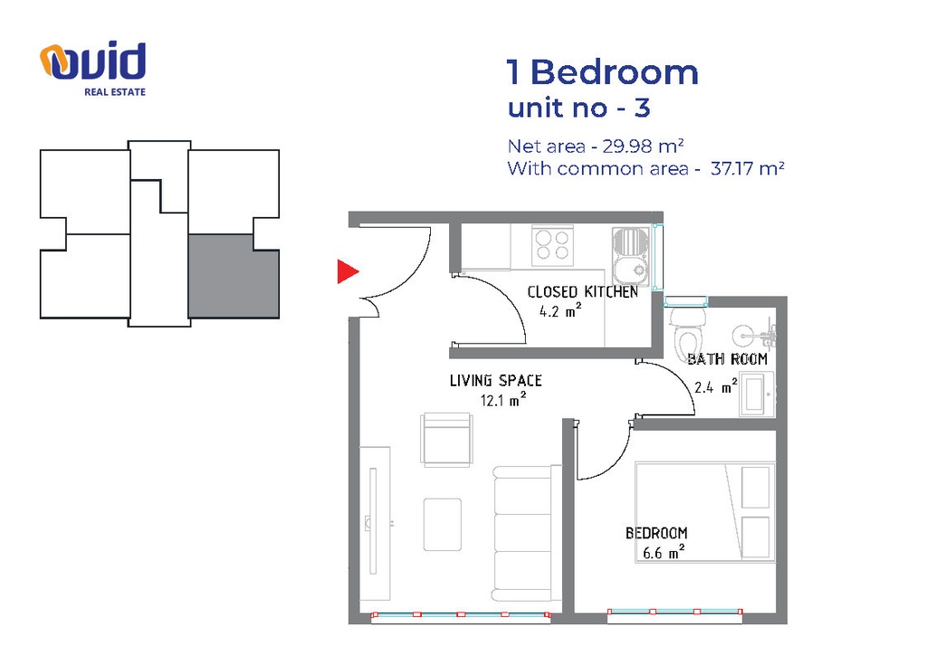 1 Bedroom 37.17 Sqm