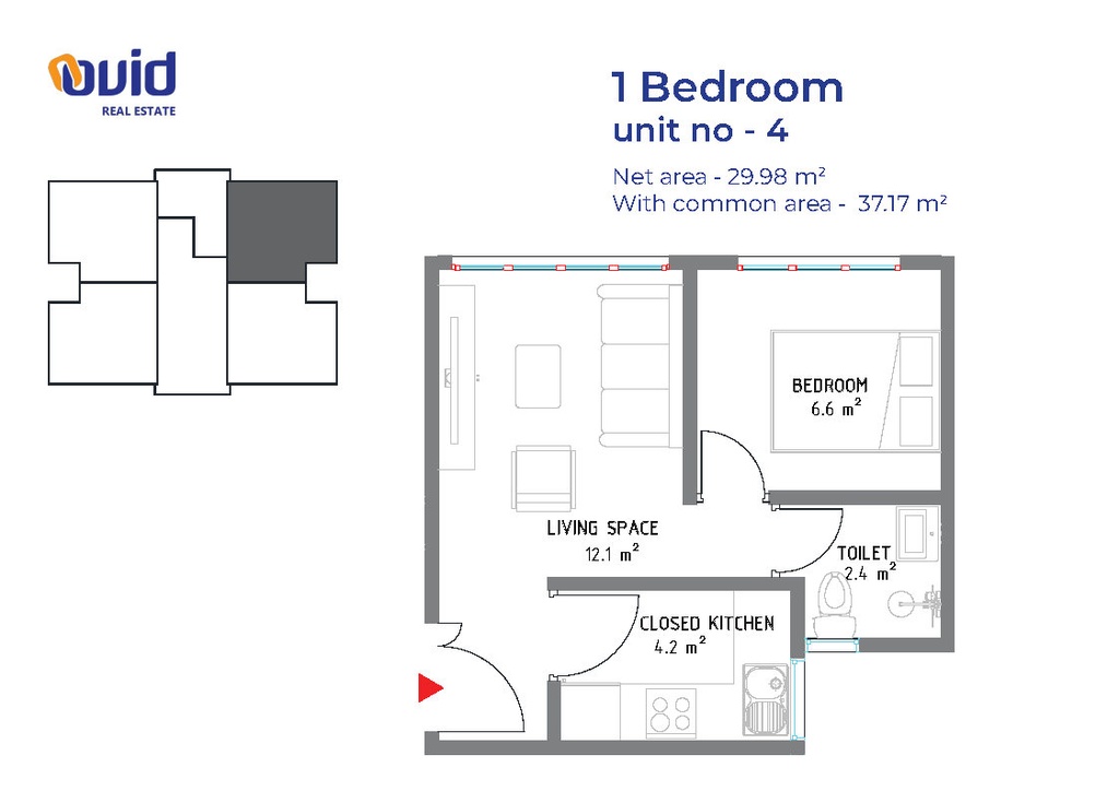 1 Bedroom 37.17 Sqm