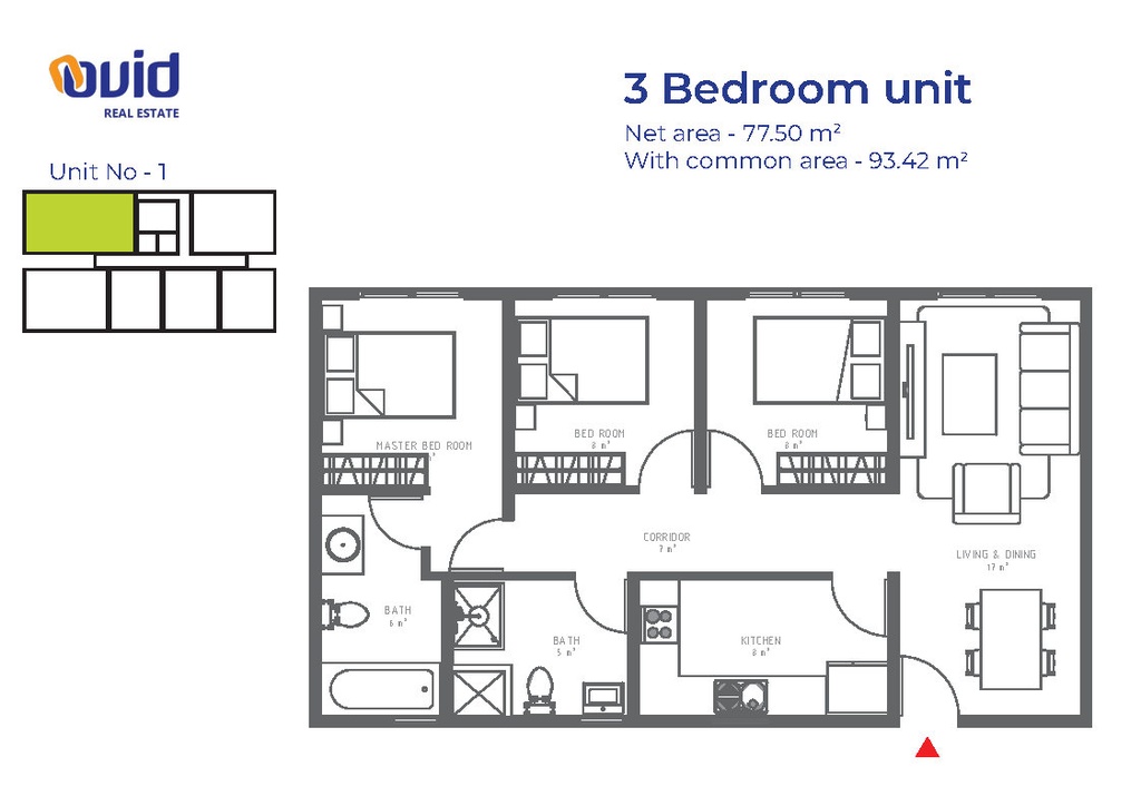 3 Bedroom 93.42 Sqm